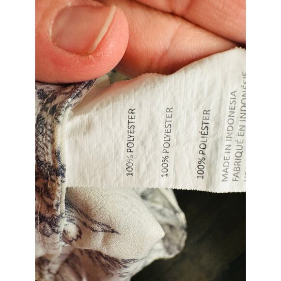 JASON WU White Blue Floral Print Sleeveless Lace Insert Criss Cross Back Dress12 - Picture 13 of 16